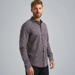 PME Legend Overhemd Van Poplin Katoen Paars Discount