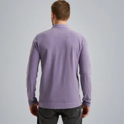 PME Legend Polo Met Lange Mouwen Paars Fashion