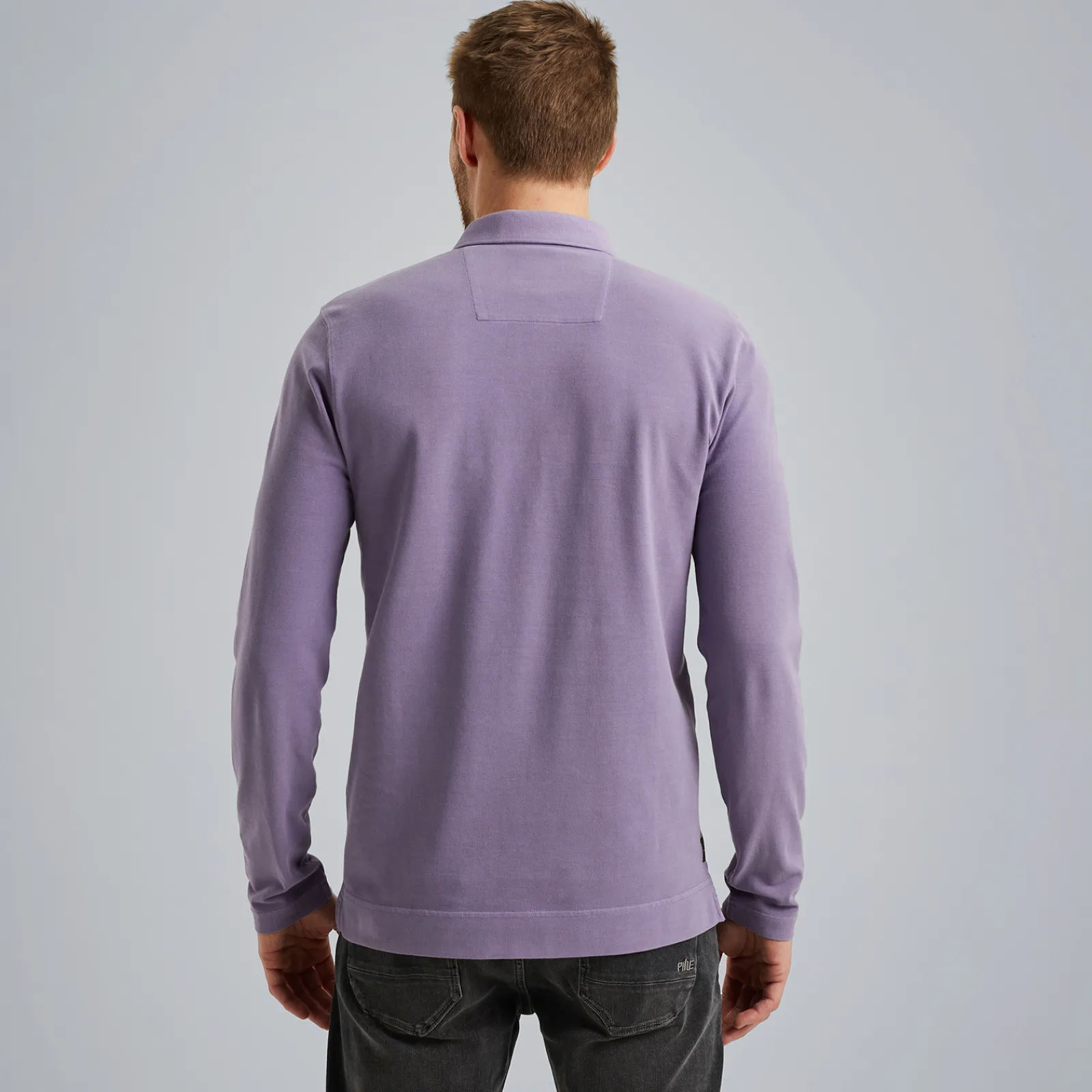 PME Legend Polo Met Lange Mouwen Paars Fashion