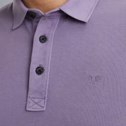 PME Legend Polo Met Lange Mouwen Paars Fashion