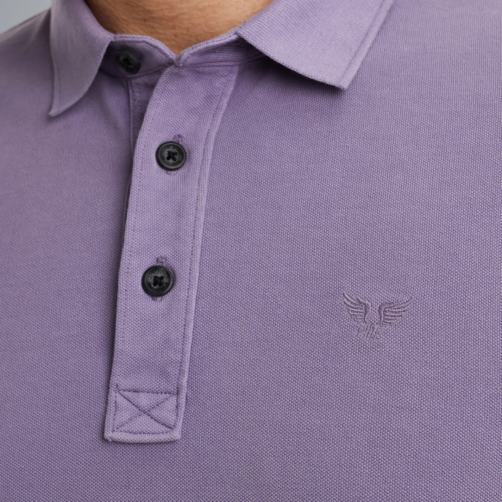 PME Legend Polo Met Lange Mouwen Paars Fashion