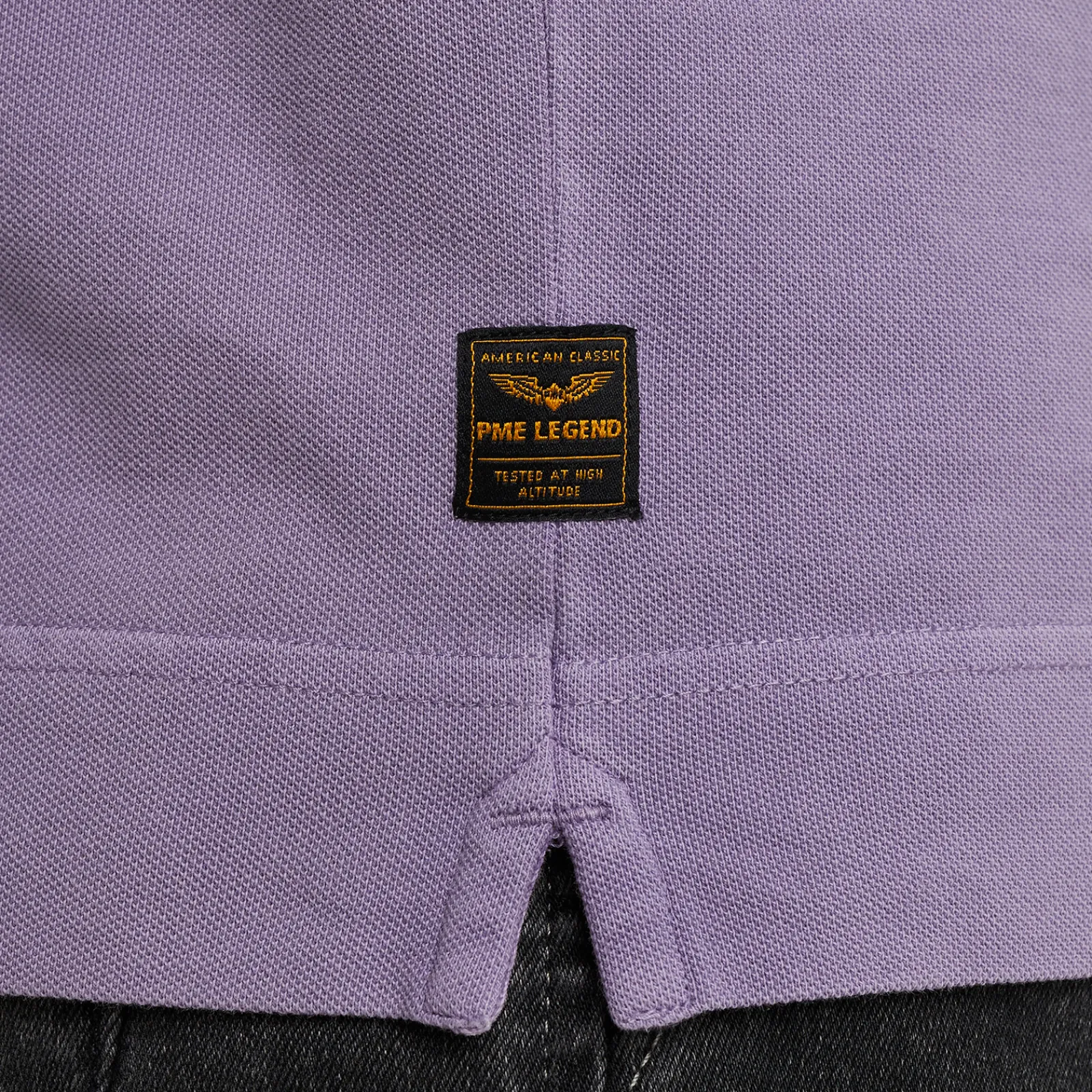 PME Legend Polo Met Lange Mouwen Paars Fashion