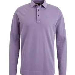 PME Legend Polo Met Lange Mouwen Paars Fashion