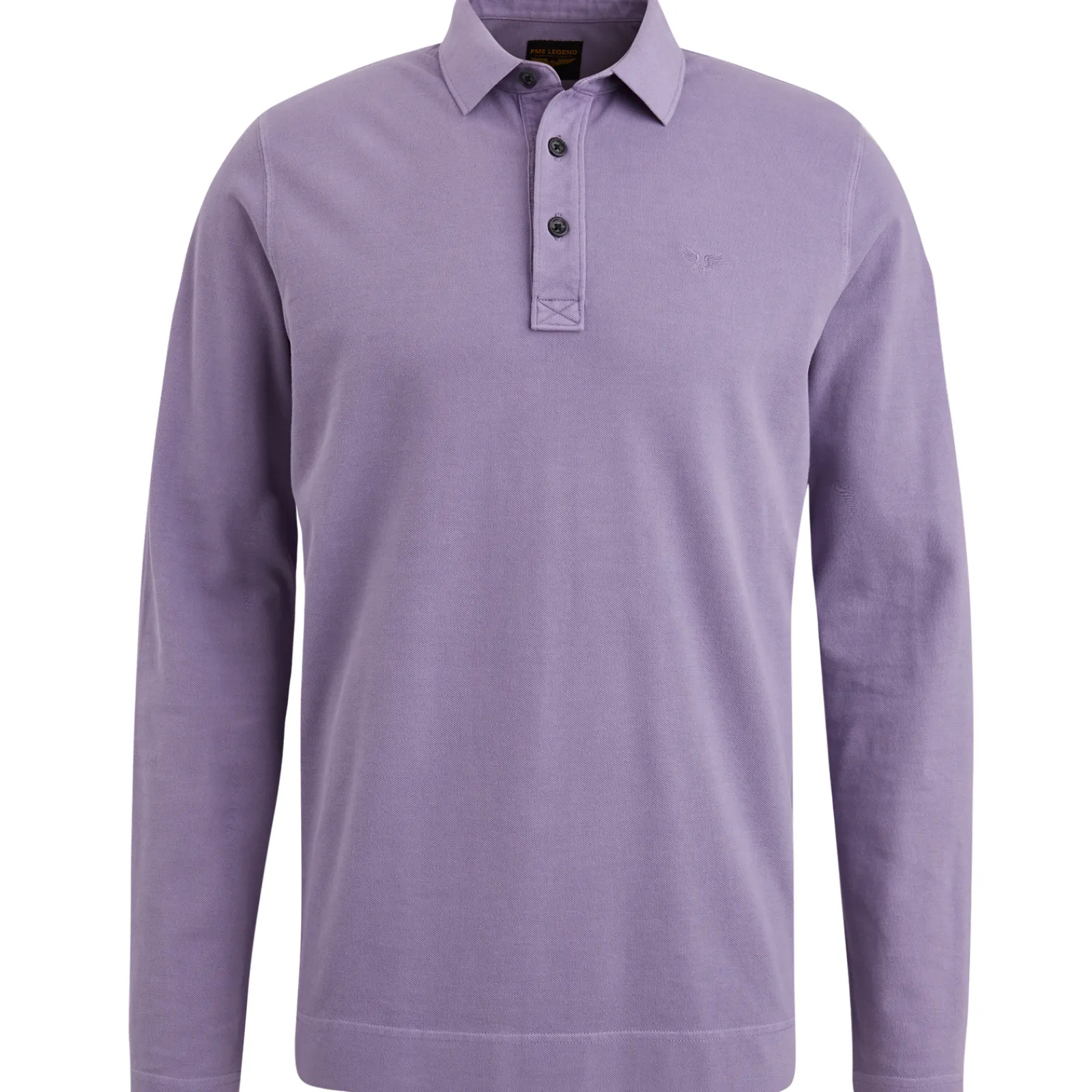 PME Legend Polo Met Lange Mouwen Paars Fashion
