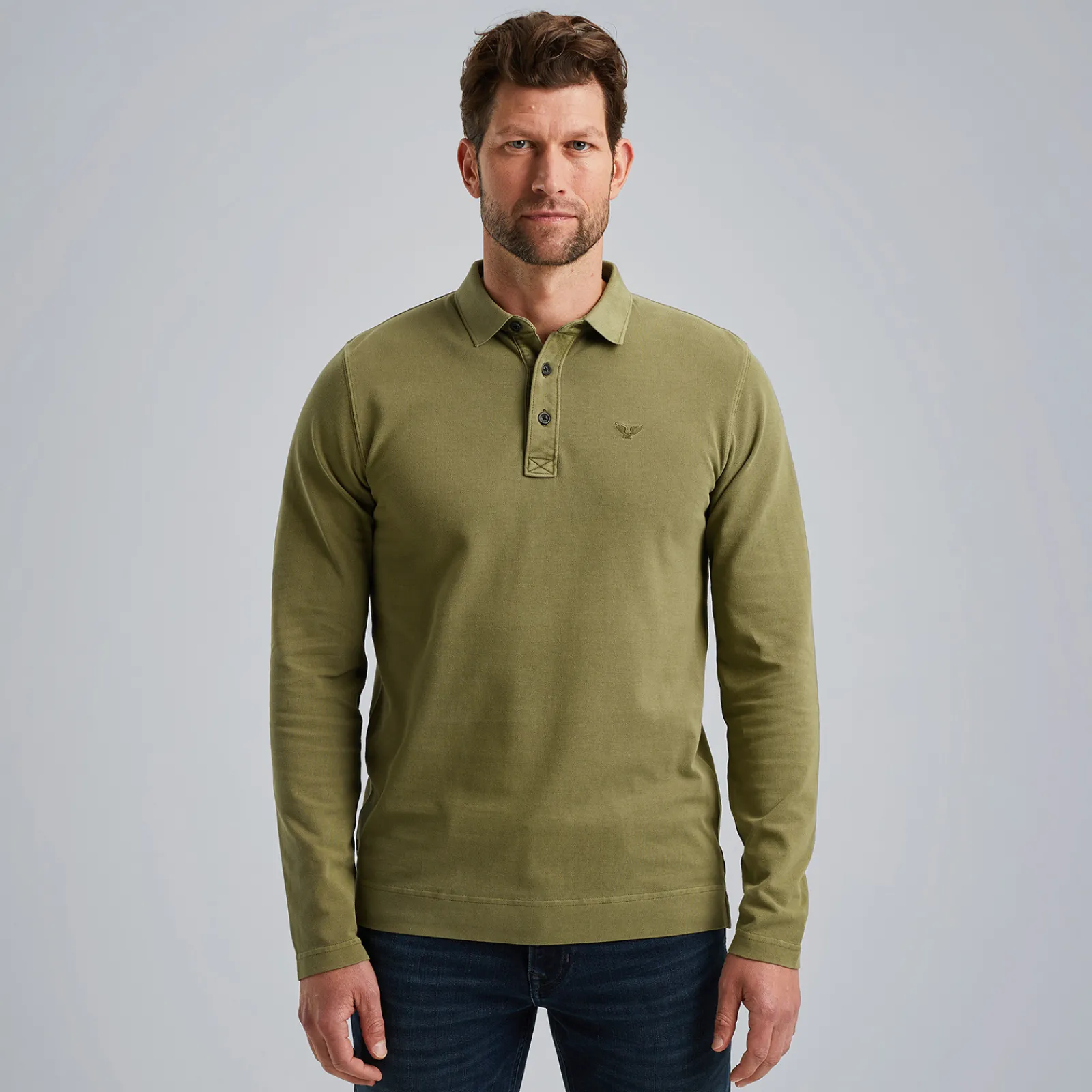 PME Legend Polo Met Lange Mouwen Groen Best Sale