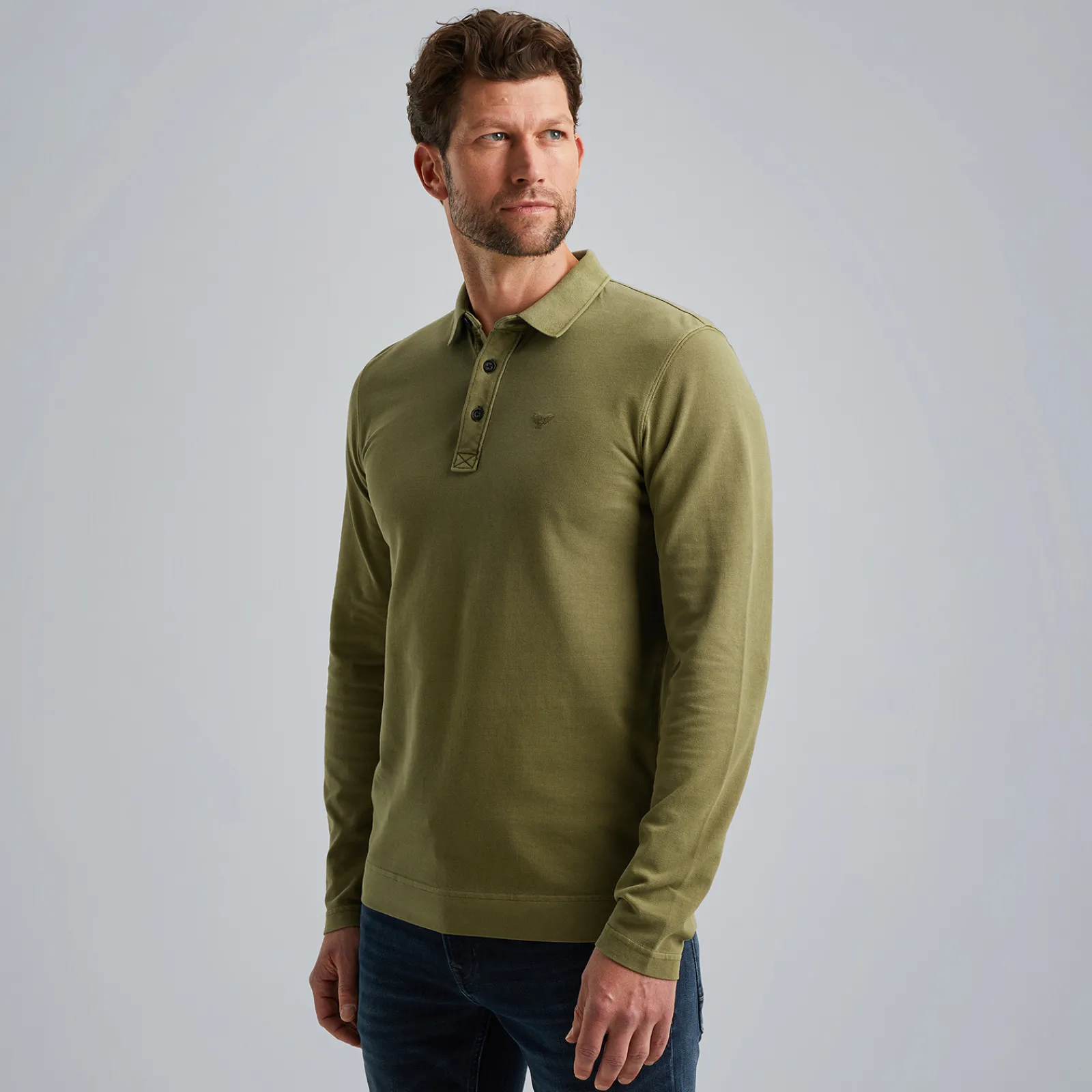 PME Legend Polo Met Lange Mouwen Groen Best Sale