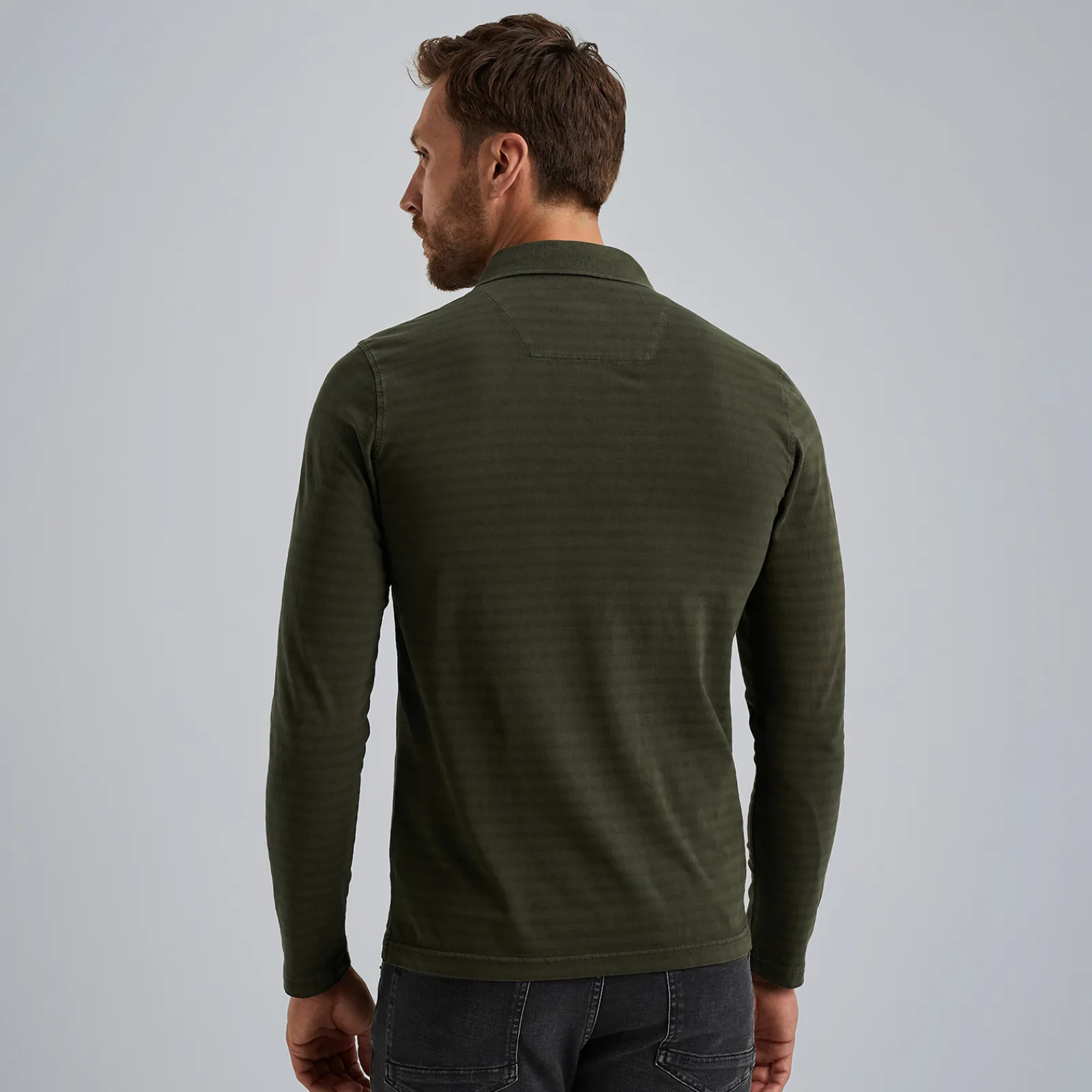 PME Legend Polo Met Lange Mouwen Groen Outlet