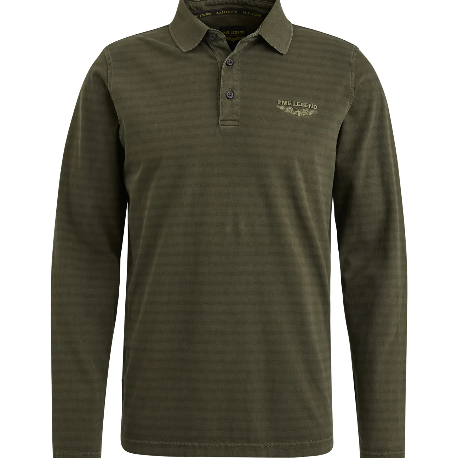 PME Legend Polo Met Lange Mouwen Groen Outlet