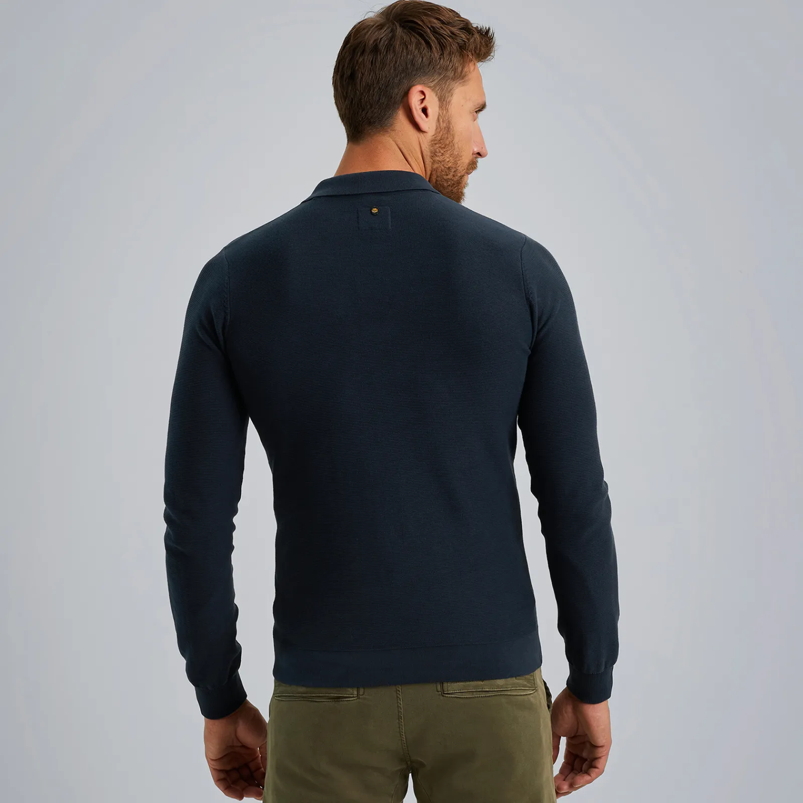 PME Legend Polo Met Lange Mouwen Blauw Best Sale