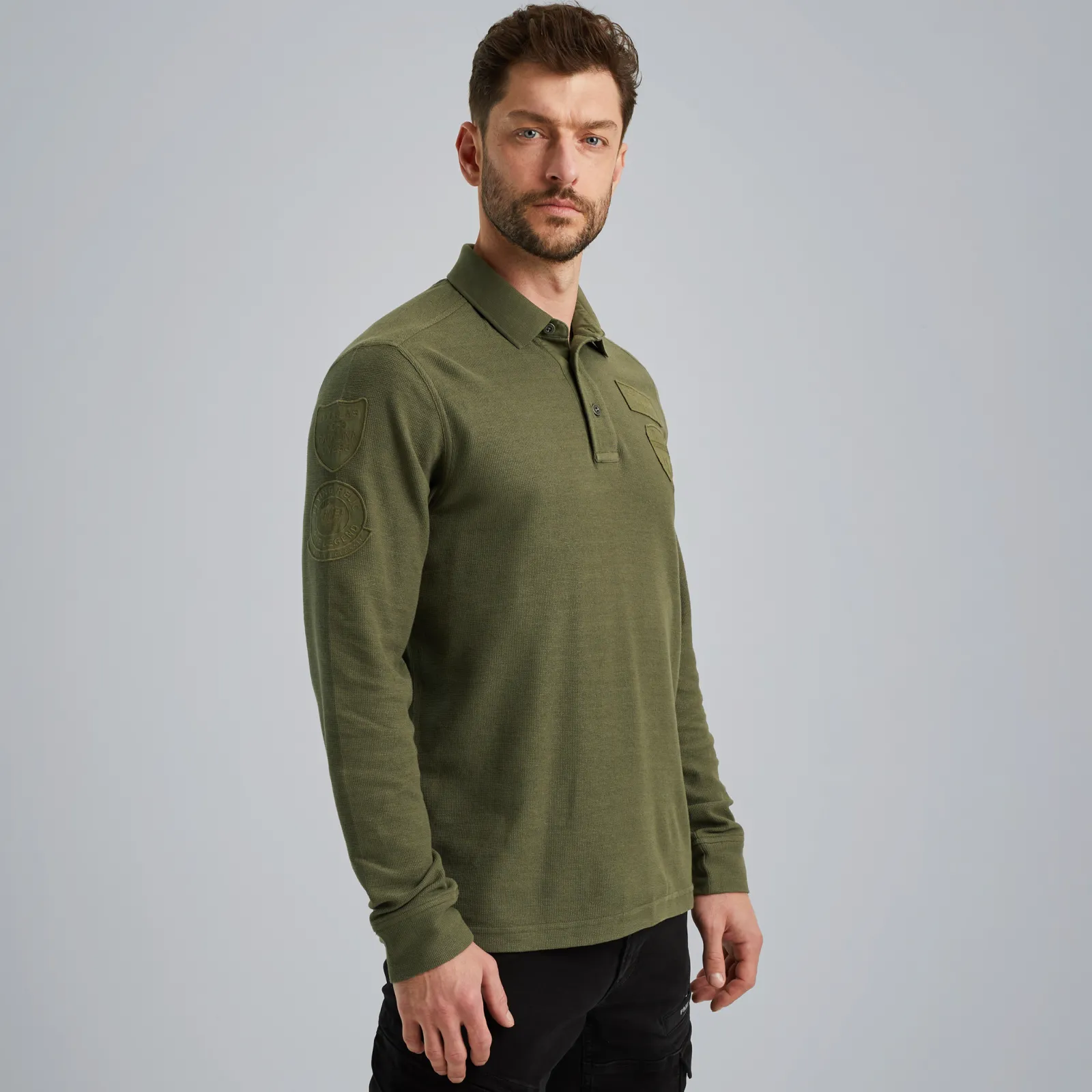 PME Legend Polo Met Lange Mouwen Groen New