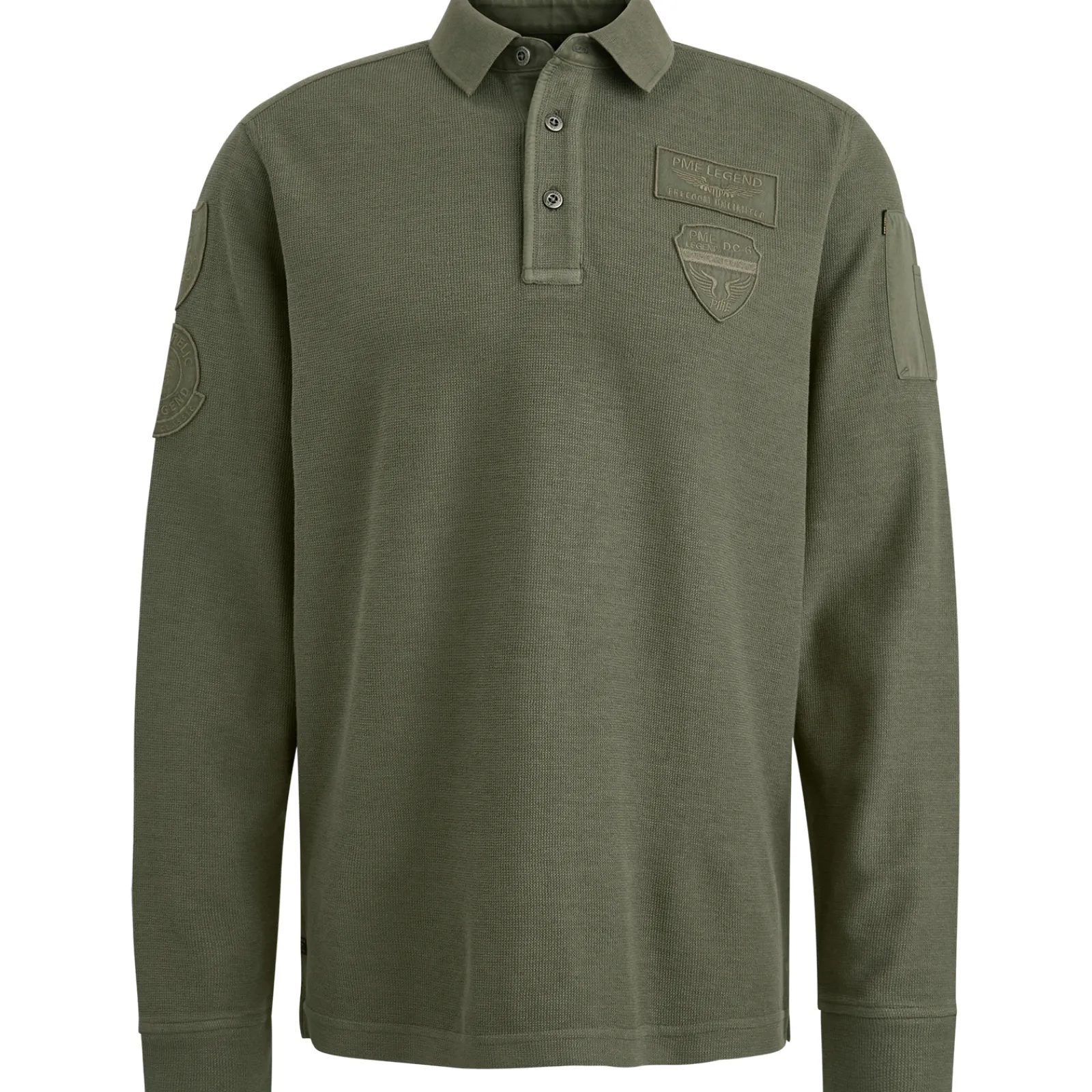 PME Legend Polo Met Lange Mouwen Groen New