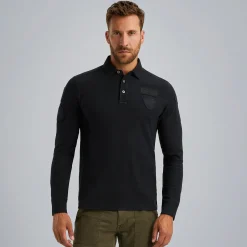 PME Legend Polo Met Lange Mouwen Zwart Best Sale