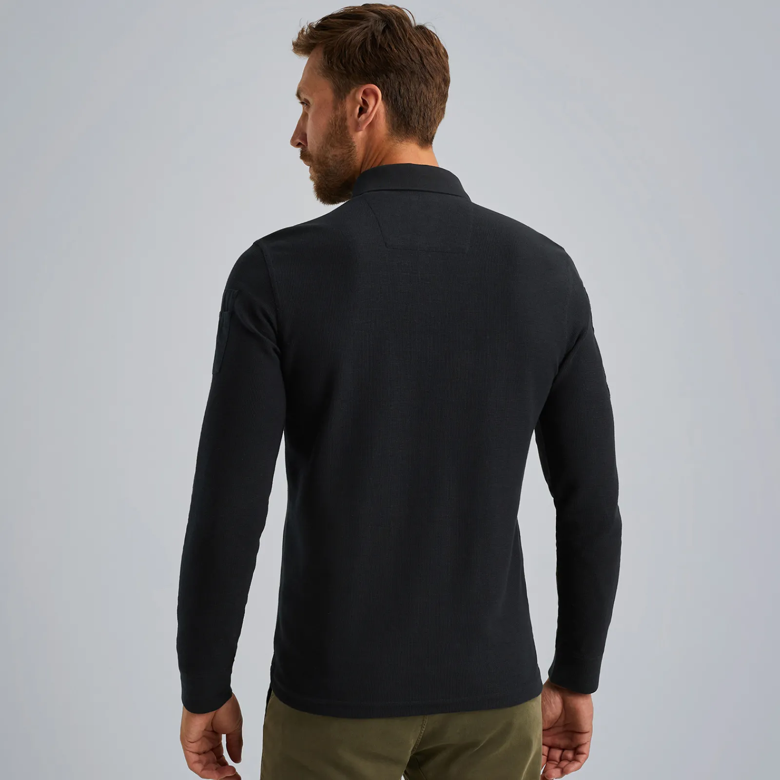 PME Legend Polo Met Lange Mouwen Zwart Best Sale