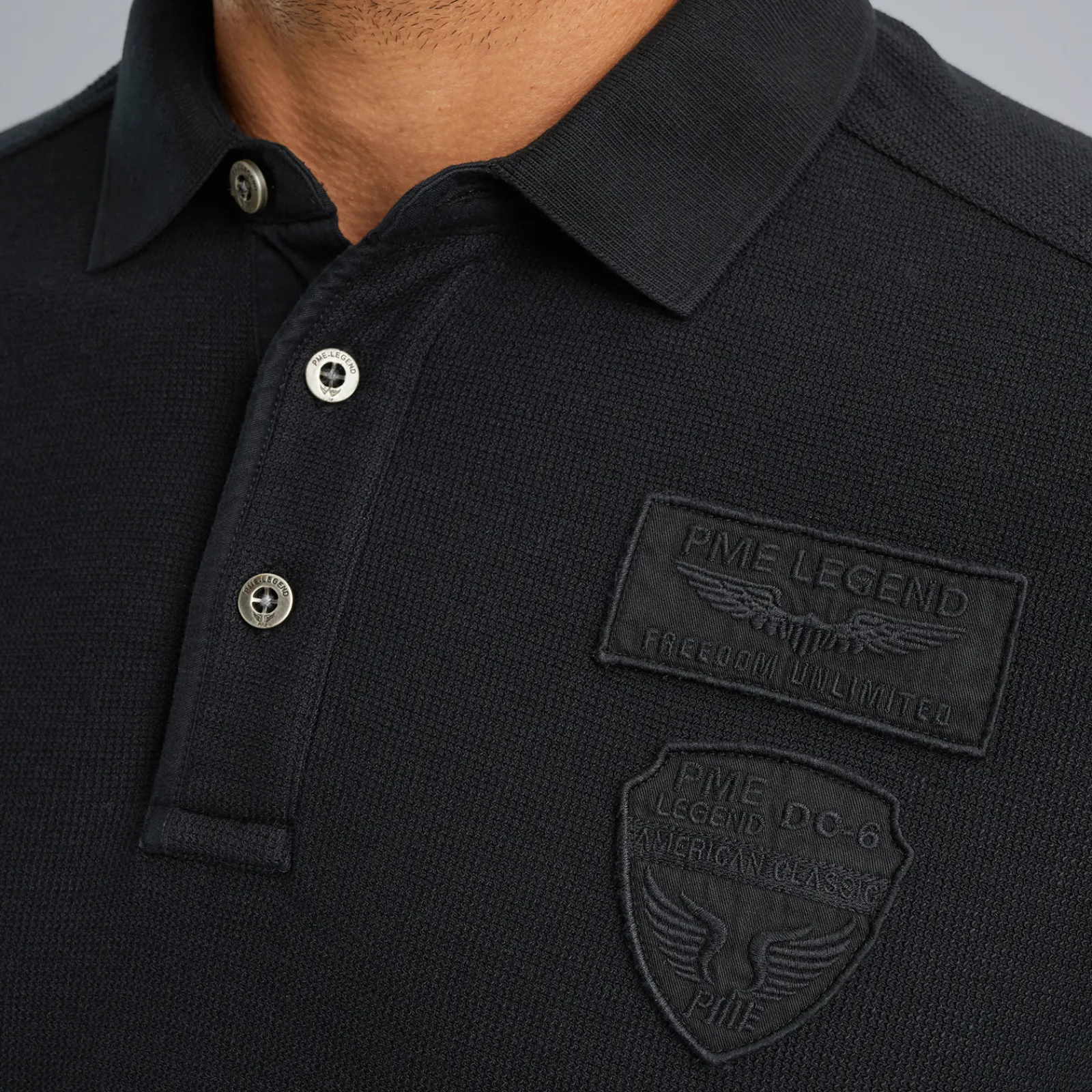PME Legend Polo Met Lange Mouwen Zwart Best Sale