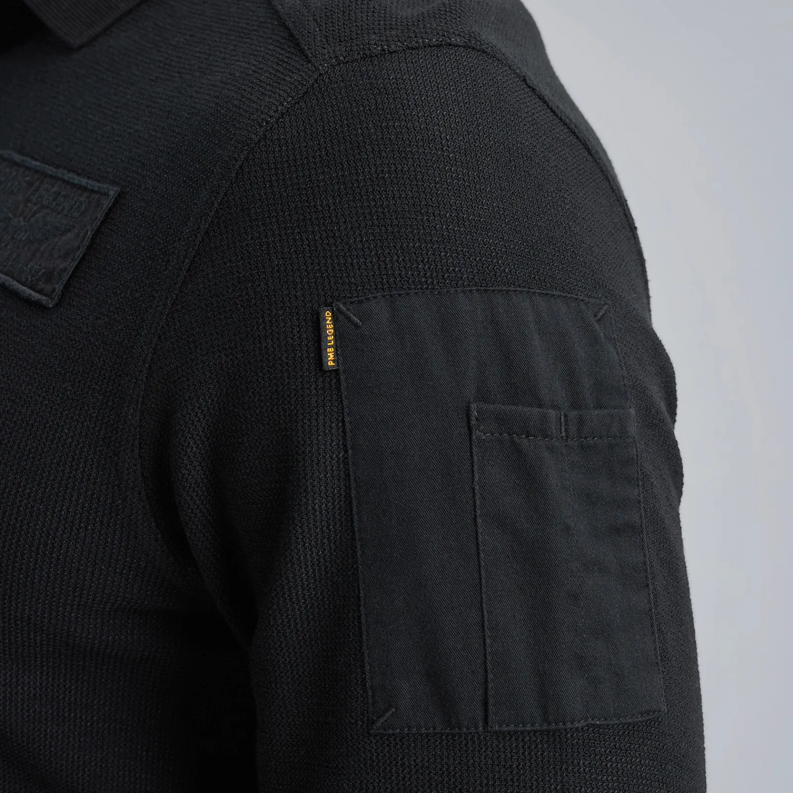 PME Legend Polo Met Lange Mouwen Zwart Best Sale