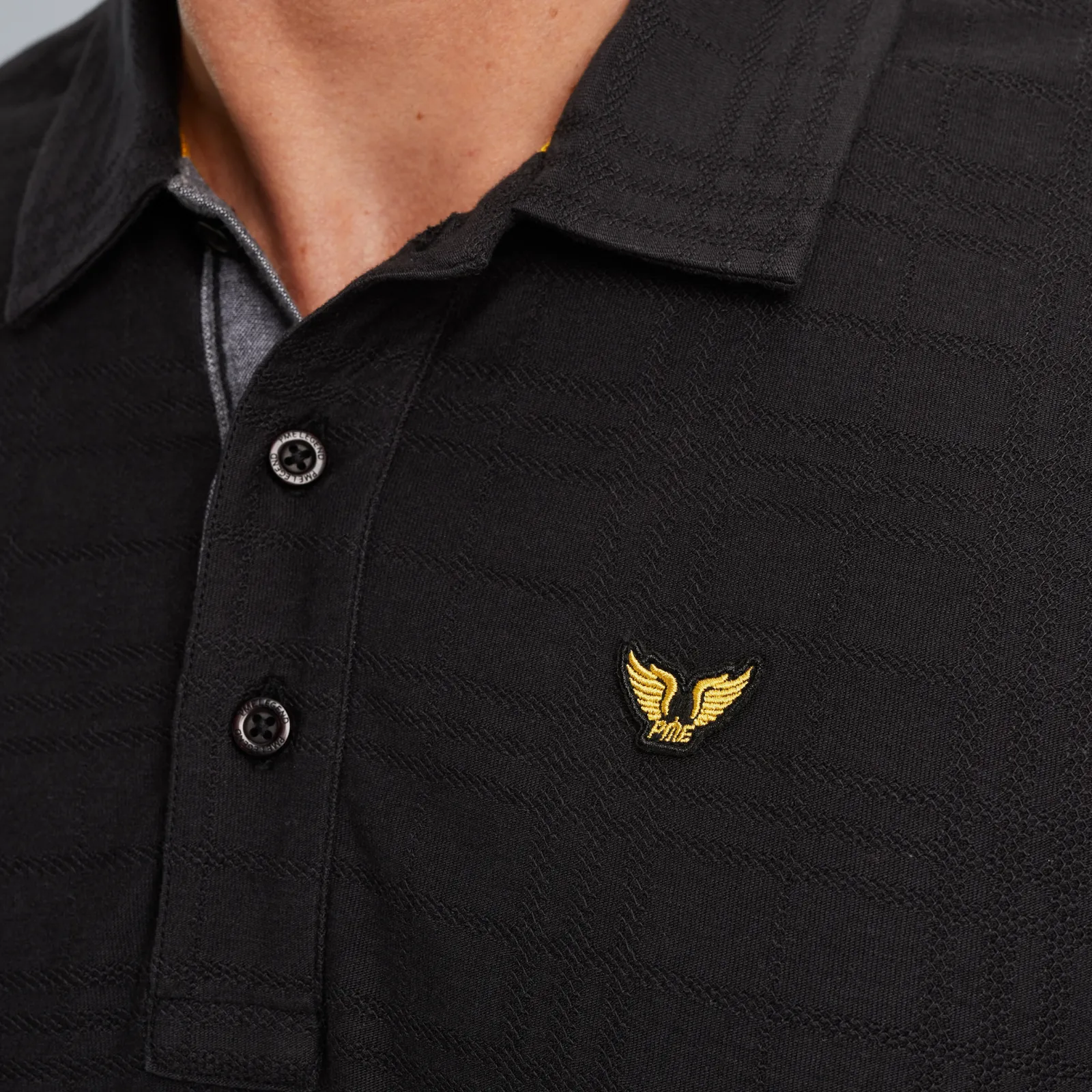 PME Legend Polo Met Lange Mouwen Grijs Outlet