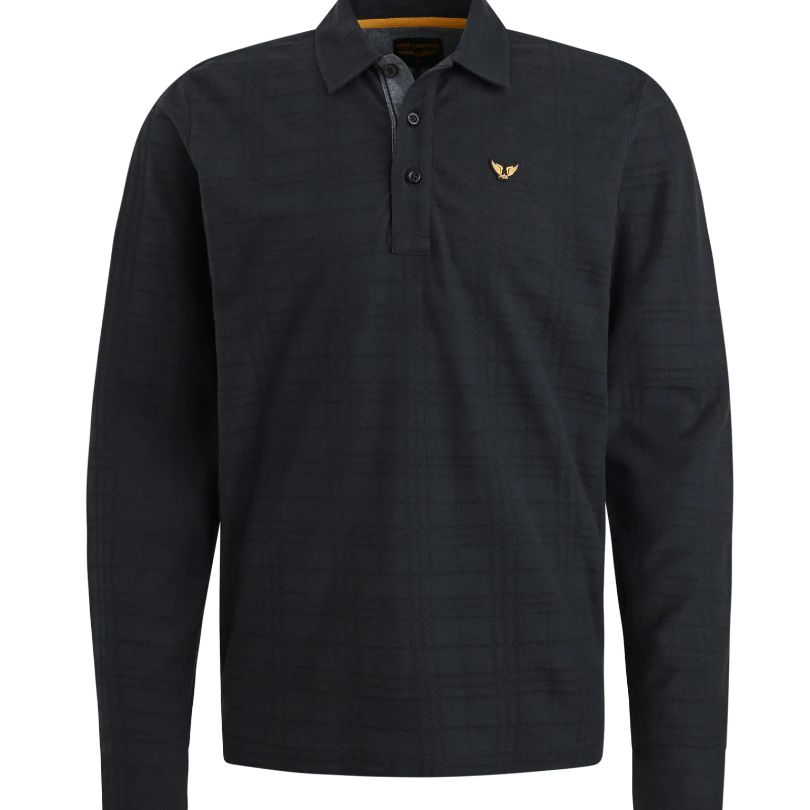 PME Legend Polo Met Lange Mouwen Grijs Outlet