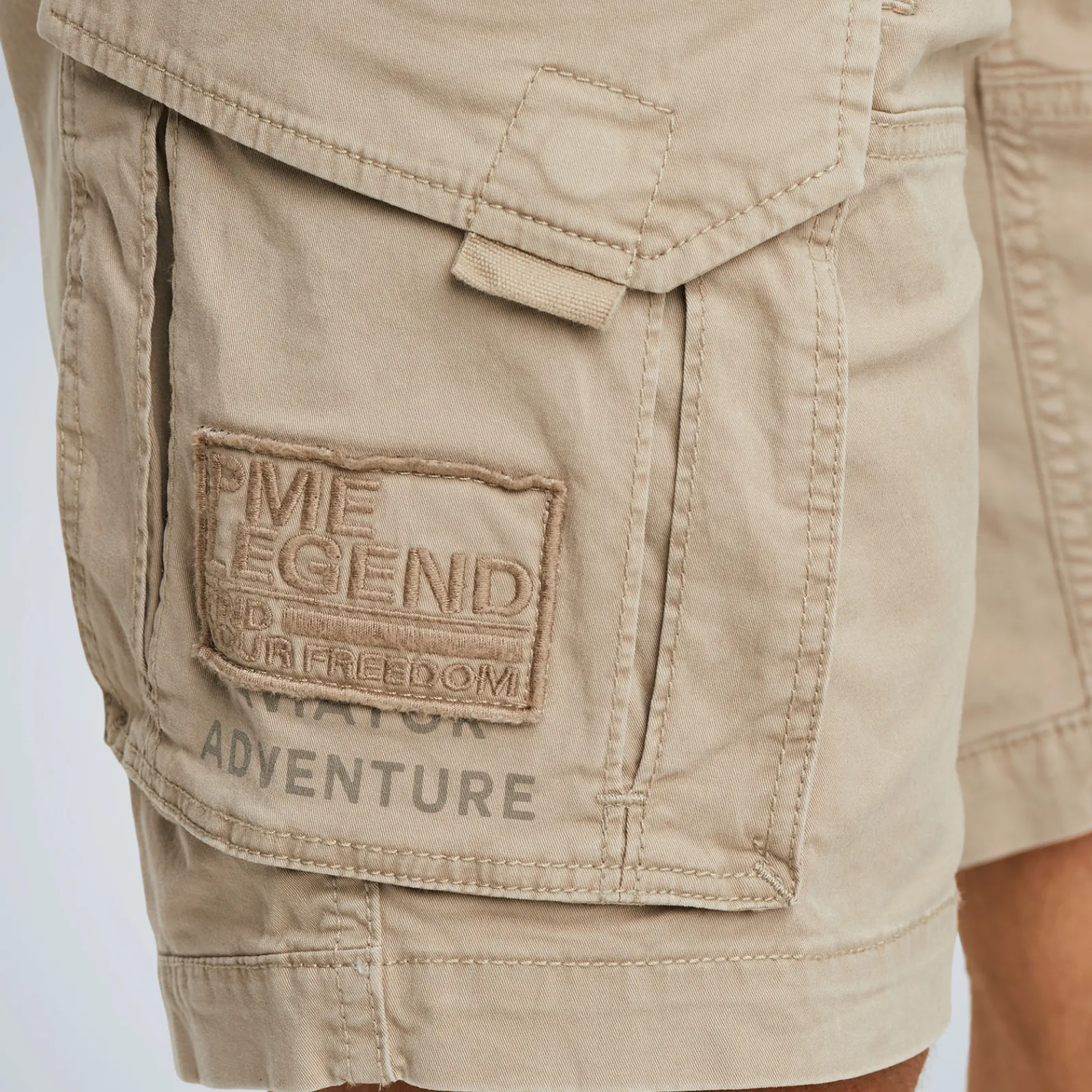 PME Legend Rotor Relaxed Fit Shorts Beige Outlet