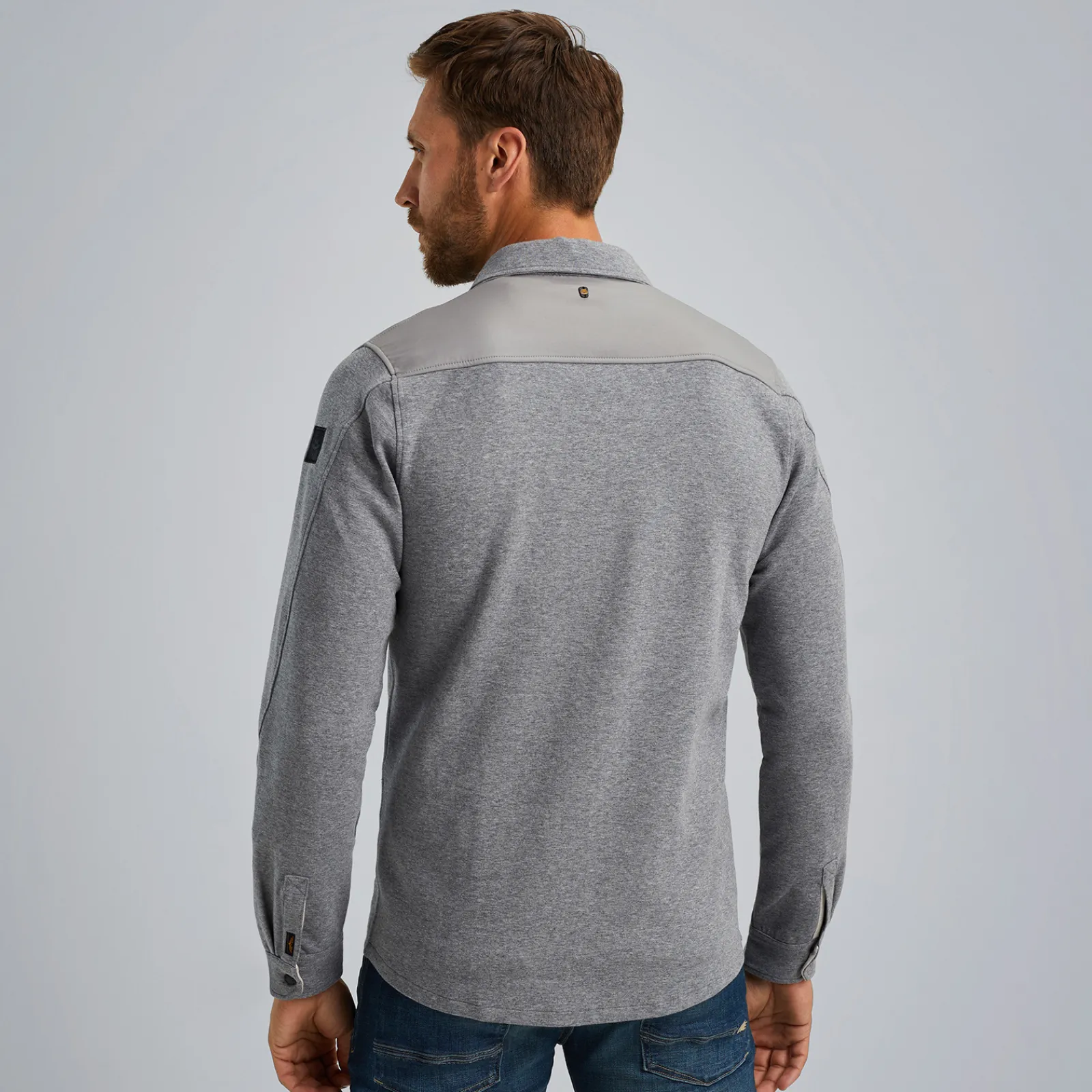 PME Legend Shirt Jacket Met Ritssluiting Grijs New