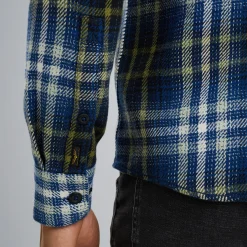 PME Legend Shirt Jacket Met Ruitpatroon Blauw Fashion