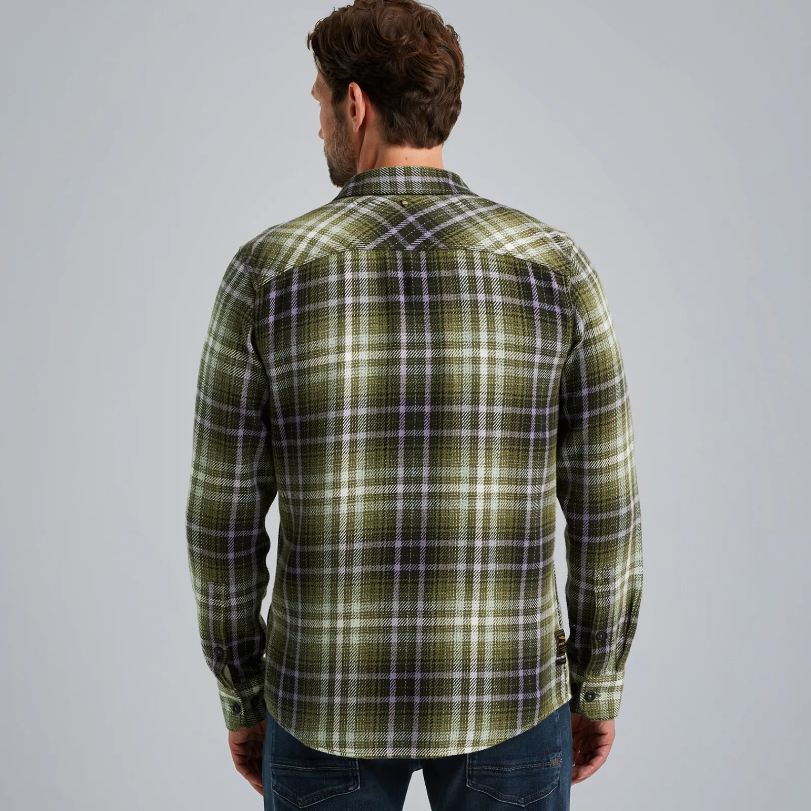 PME Legend Shirt Jacket Met Ruitpatroon Groen Best Sale