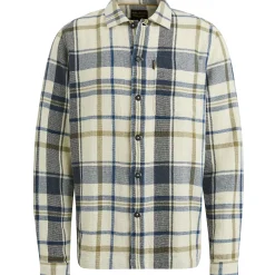 PME Legend Shirt Jacket Met Ruitpatroon Beige Sale