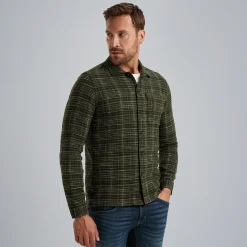 PME Legend Shirt Jacket Met Structuur Groen New