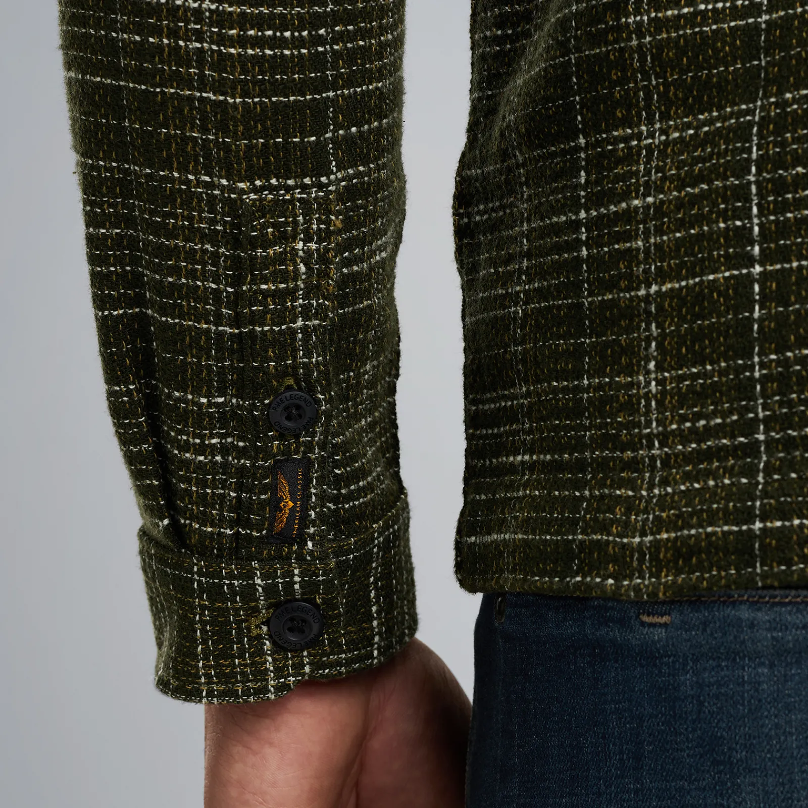 PME Legend Shirt Jacket Met Structuur Groen New