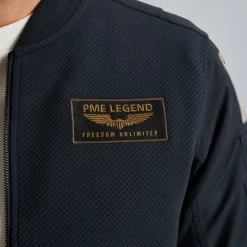 PME Legend Sweat Jacket Met Badges Blauw Flash Sale