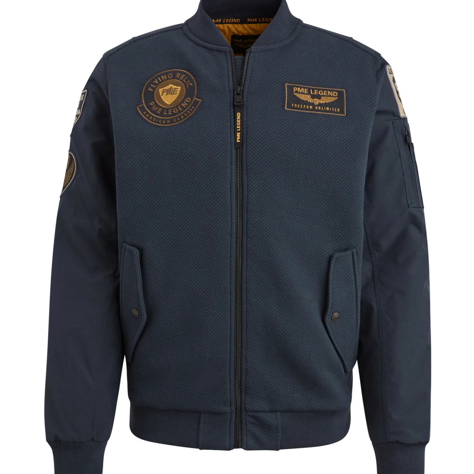 PME Legend Sweat Jacket Met Badges Blauw Flash Sale