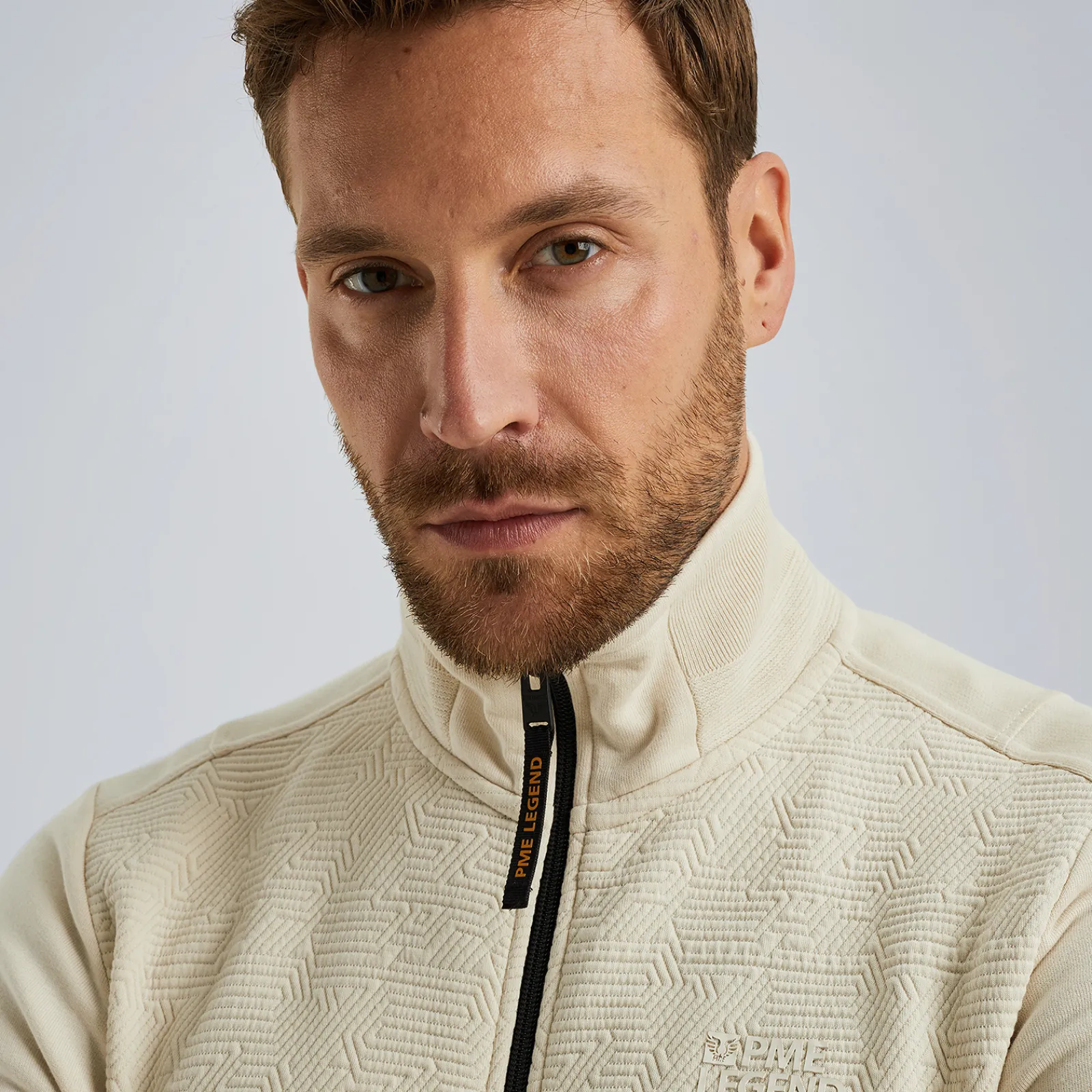 PME Legend Sweat Jacket Met Ritssluiting Beige Store