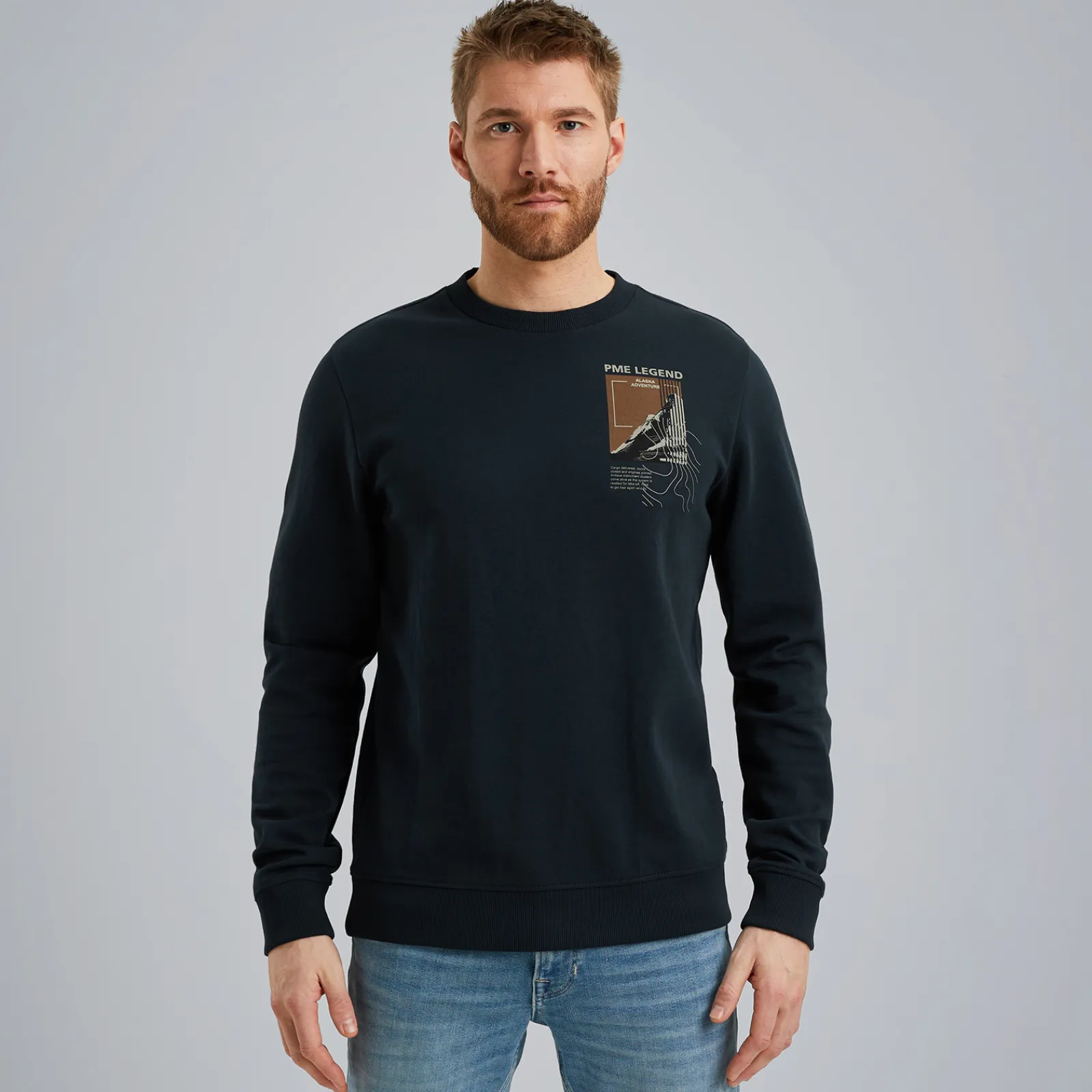 PME Legend Sweatshirt Met Artwork Blauw Shop