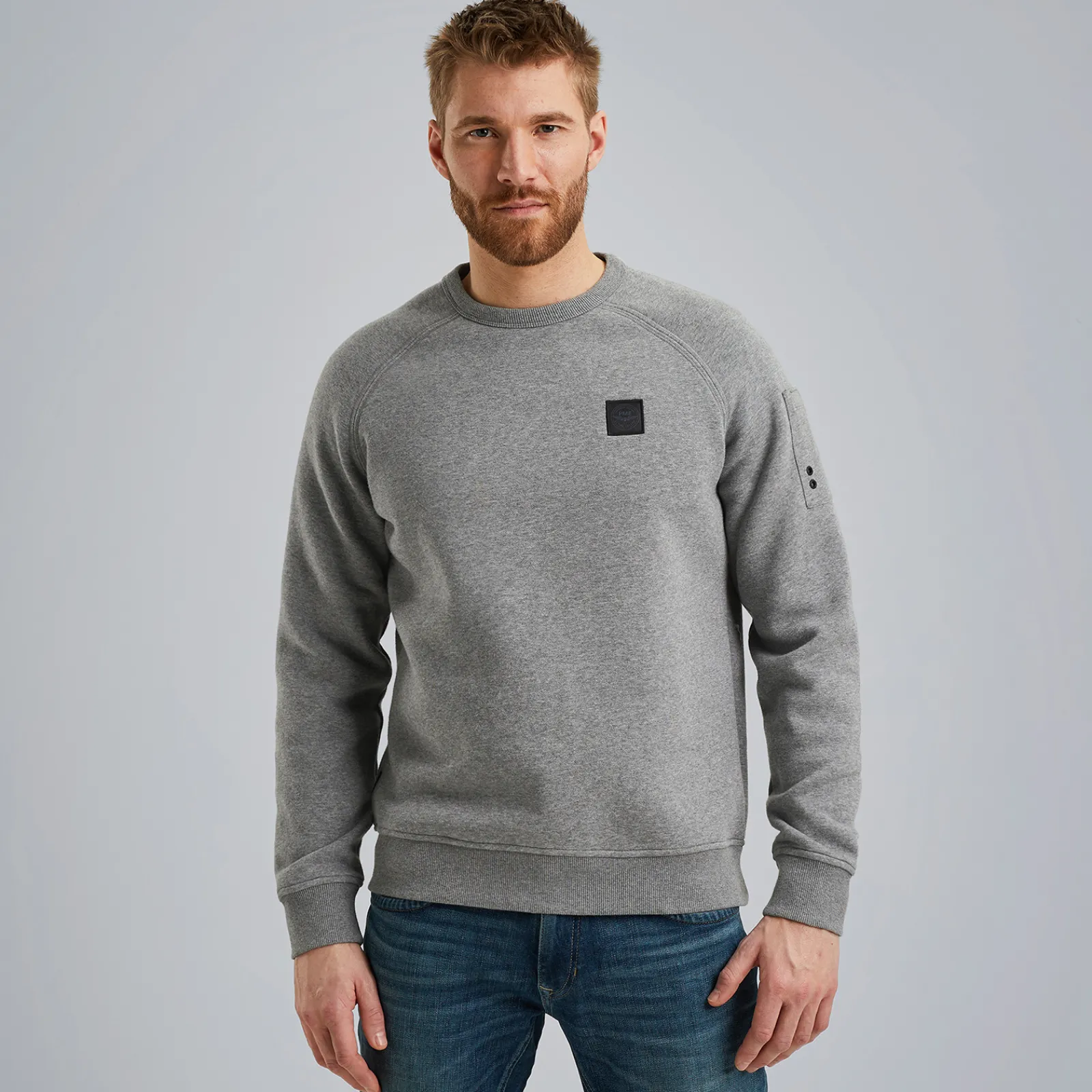 PME Legend Sweatshirt Met Flight Pocket Grijs Cheap