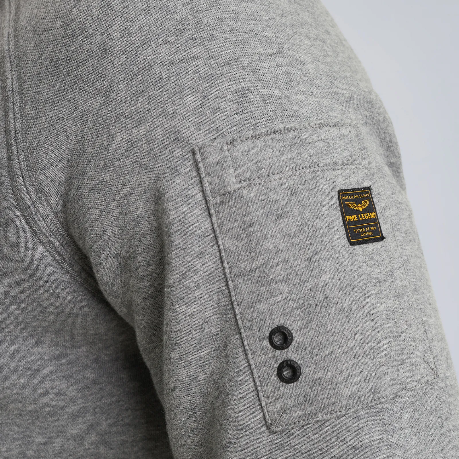 PME Legend Sweatshirt Met Flight Pocket Grijs Cheap