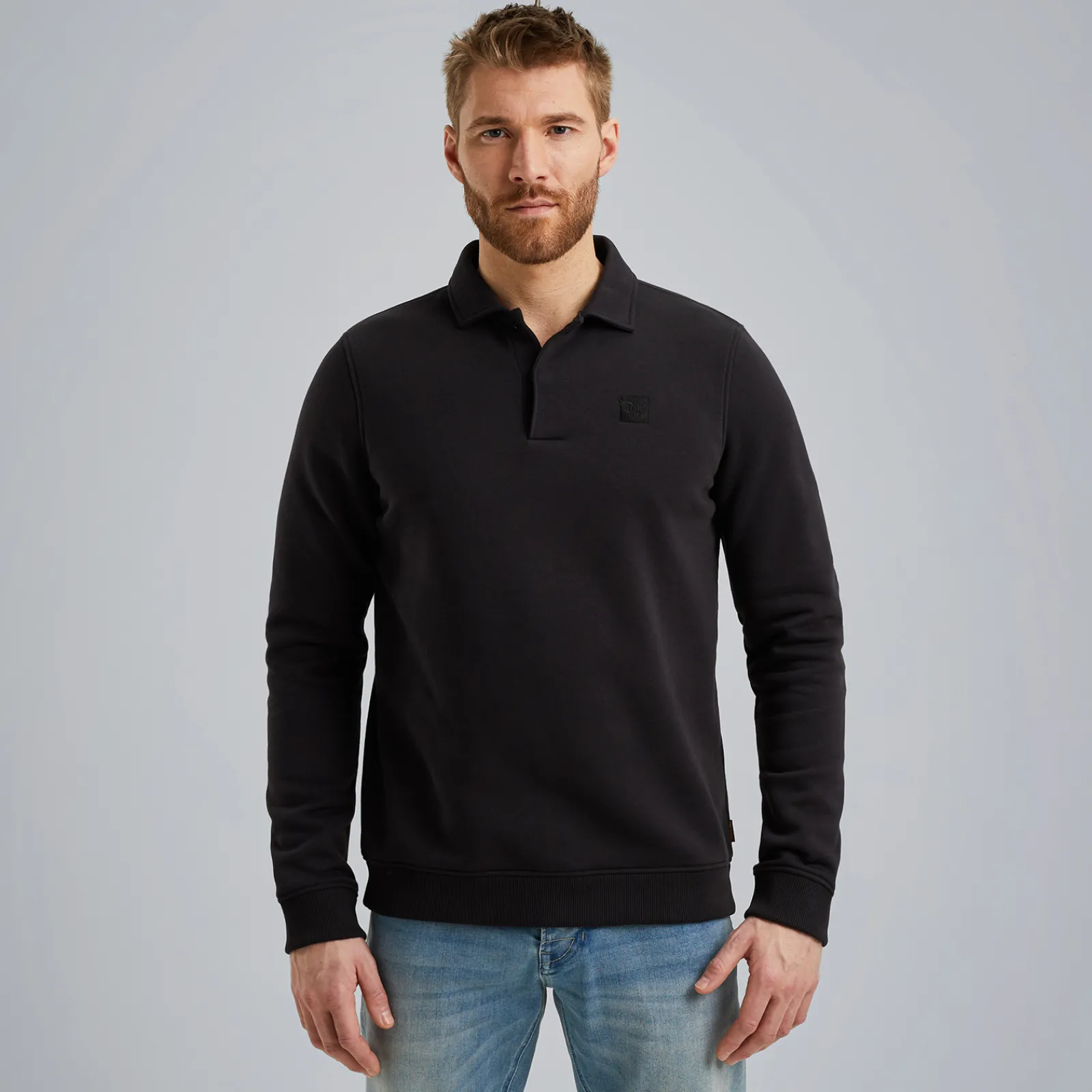 PME Legend Sweatshirt Met Polokraag Grijs Best