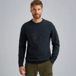 PME Legend Sweatshirt Met Wafelstructuur Blauw Cheap