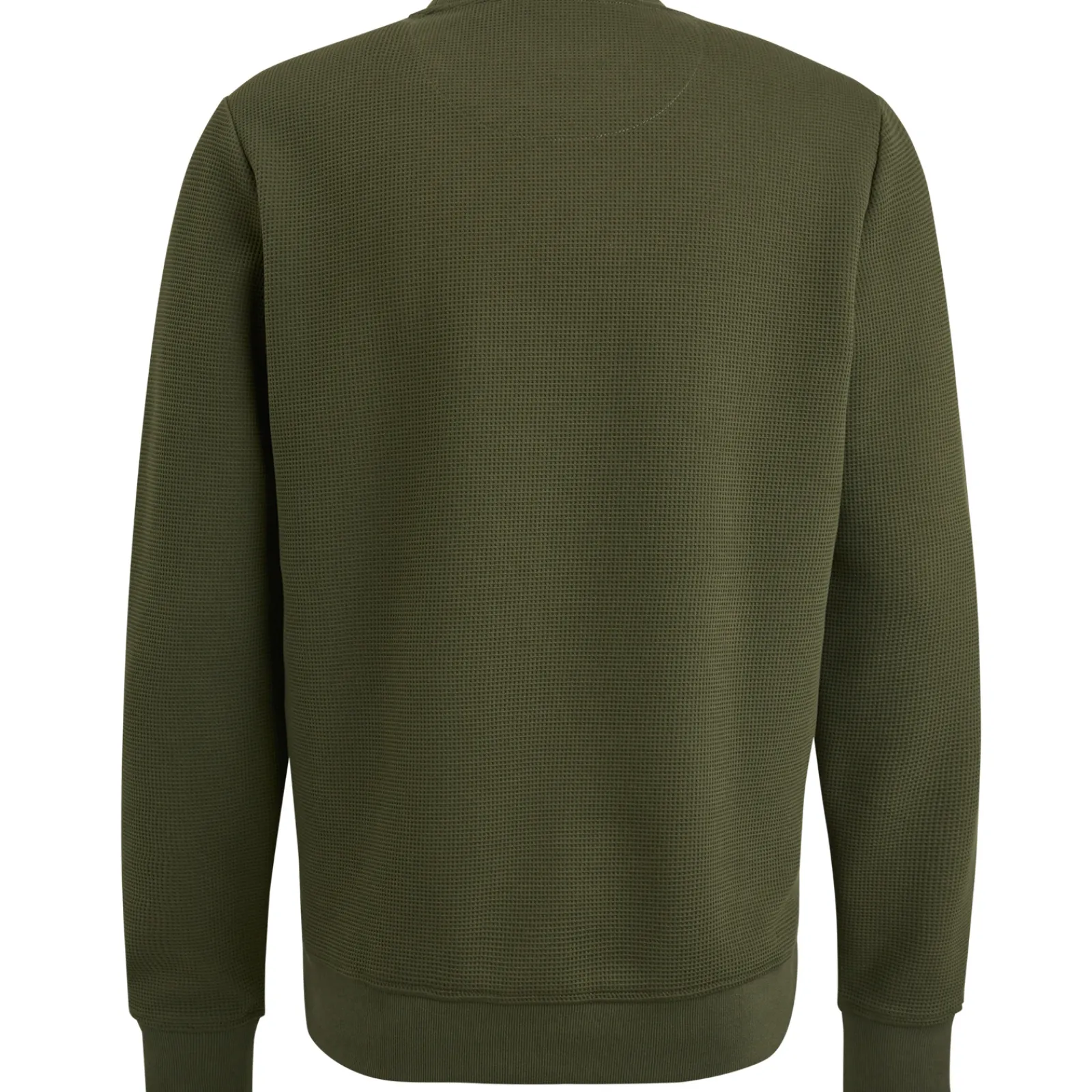 PME Legend Sweatshirt Met Wafelstructuur Groen Clearance