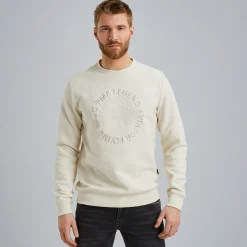 PME Legend Sweatshirt Met Wafelstructuur Beige Outlet
