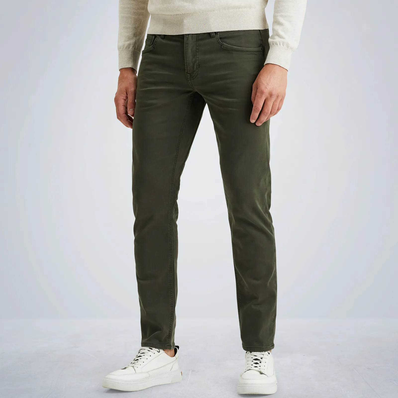PME Legend Tailwheel Slim Fit Broek Van Colored Denim Groen New