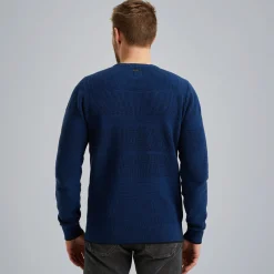 PME Legend Trui Met Badge Blauw Outlet