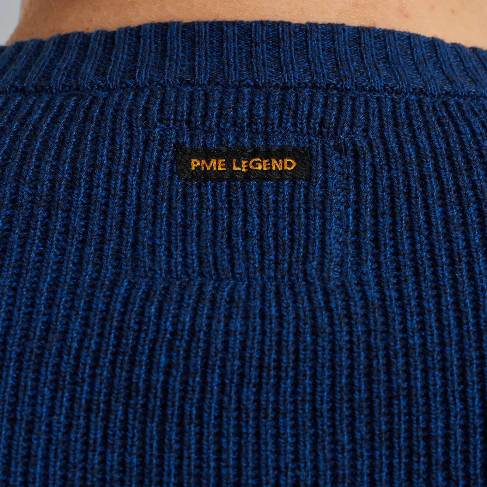 PME Legend Trui Met Badge Blauw Outlet