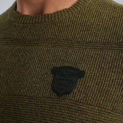 PME Legend Trui Met Badge Groen Sale