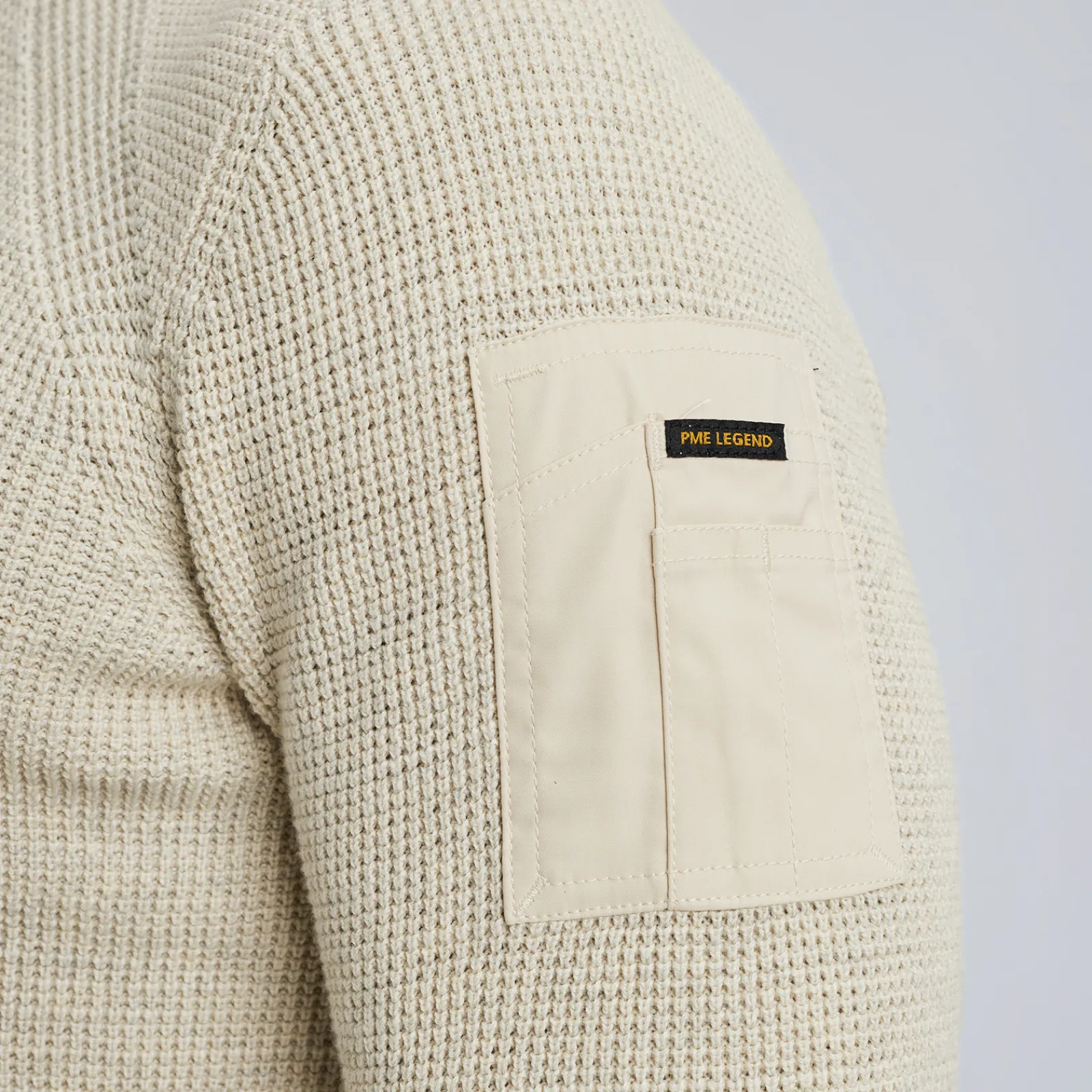 PME Legend Trui Met Flight Pocket Beige Cheap
