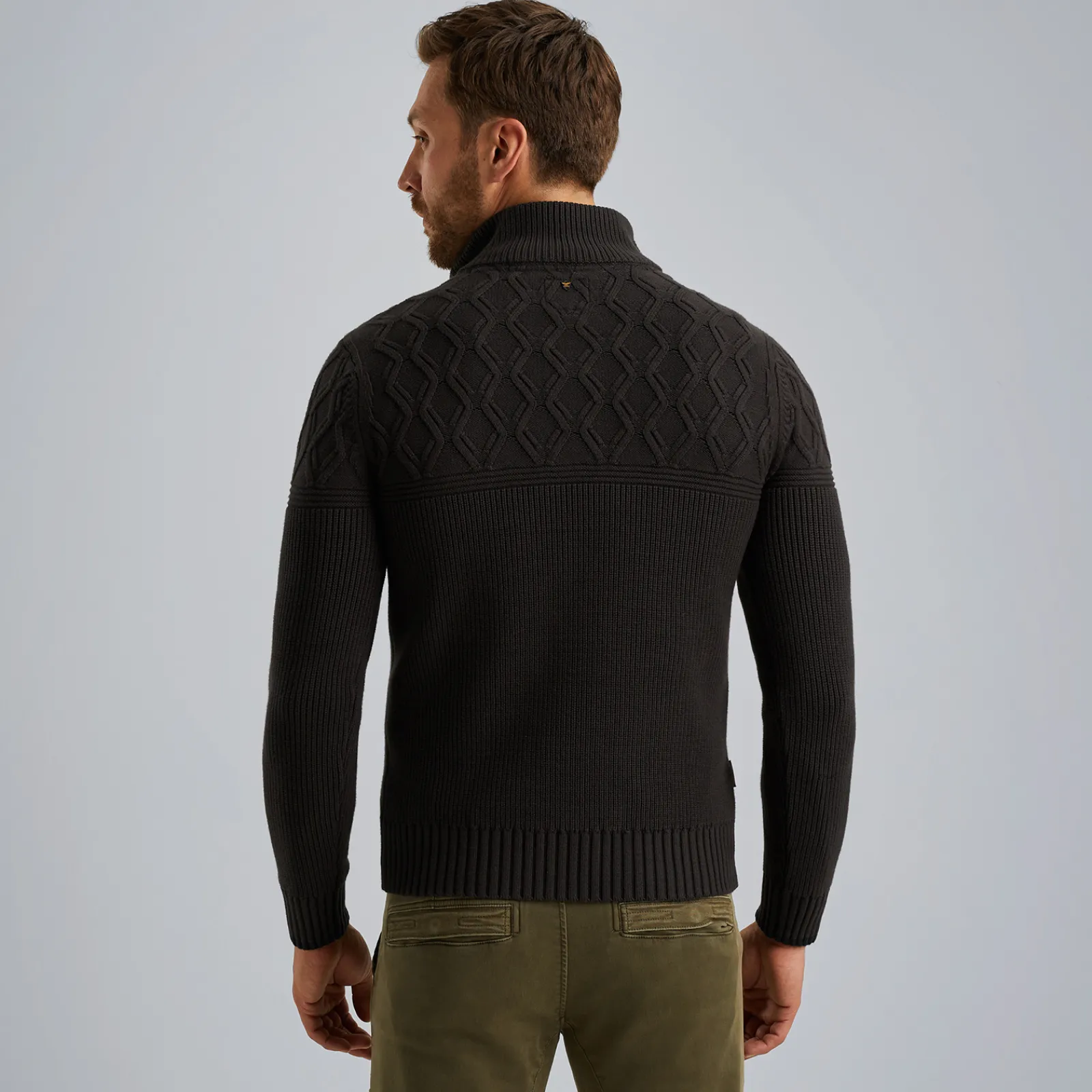 PME Legend Trui Met Halve Rits Zwart Discount