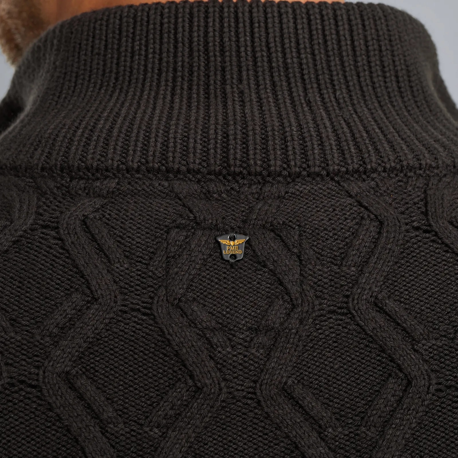 PME Legend Trui Met Halve Rits Zwart Discount