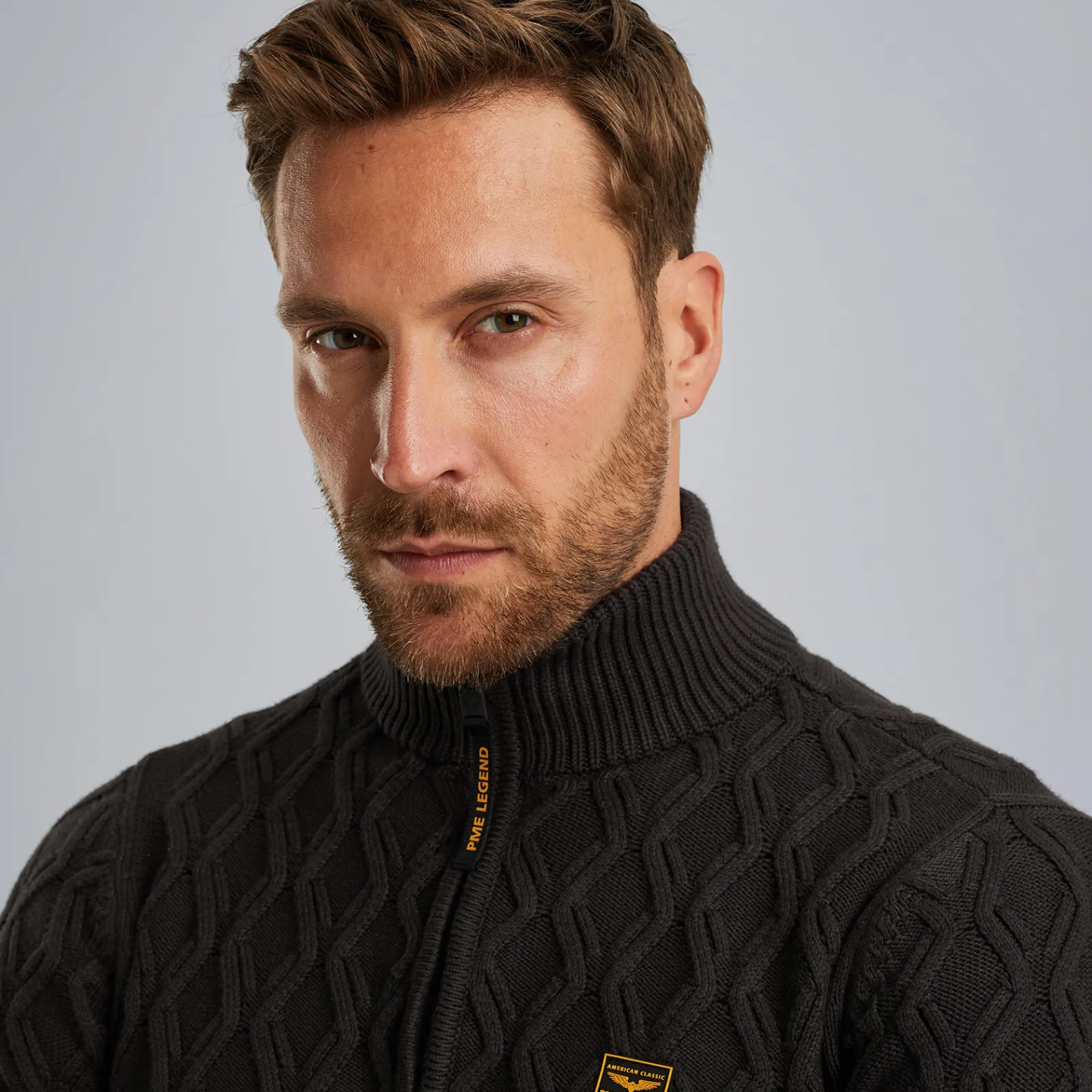 PME Legend Trui Met Halve Rits Zwart Discount