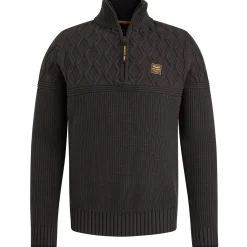 PME Legend Trui Met Halve Rits Zwart Discount