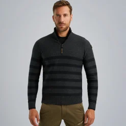 PME Legend Trui Met Halve Rits Grijs Shop