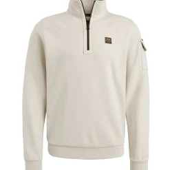 PME Legend Trui Met Halve Rits Beige Shop
