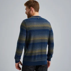 PME Legend Trui Met Streeppatroon Blauw Sale